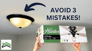 How To Replace A Ceiling Light With A Fan  DIY Installation