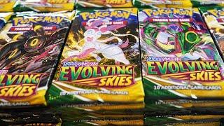 Opening 1000 Pokemon Evolving Skies Booster Packs