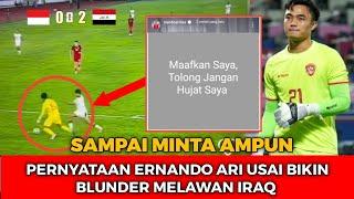 KOMENTAR ERNANDO ARI USAI TIMNAS INDONESIA KALAH MELAWAN IRAQ.