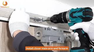 How to install BEAMNOVA heavy-duty door closer metallic