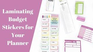 Laminating Budget Stickers for Your Planner