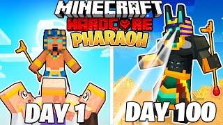 I Survived 100 DAYS as a PHARAOH in HARDCORE Minecraft