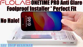 FLOLAB ONETIME PRO Anti Glare Screen Protector for iPhone 15 Pro Foolproof Installer & Perfect Fit