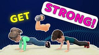 GET STRONG ARMS + LEGS + SHOULDER KIDS EXERCISE