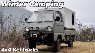 Kei truck 4x4 campers winter car camping