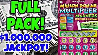 $600 OF MILLION DOLLAR MULTIPLIER MADNESS LOTTERY SCRATCH OFF TICKETS
