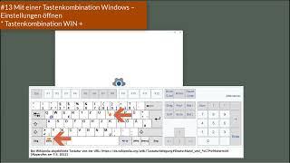 13 Windows 11 - Mit einer Tastenkombination Windows - Einstellungen öffnen