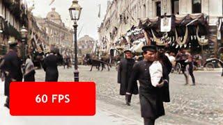 60 fps Moscow Tverskaya Street in 1896