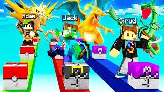 MINECRAFT 1v1v1v1 PIXELMON LUCKY BLOCK RACE