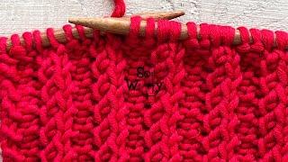 How to knit a One-row stitch pattern for Scarves reversible and it doesnt curl So Woolly