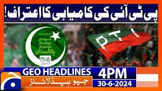 American Resolution against Pakistan  PTI - PML-N  Geo News 4 PM Headlines  30 June 2024