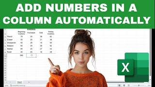 How to Instantly ADD NUMBERS Within a Column in EXCEL Easiest Way