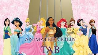 Disney Medley Princess - Animated Violin Tab