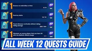 Fortnite Complete Week 12 Quests - How to EASILY Complete Week 12 Challenges in Chapter 5 Season 1