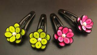 How to make quilling hair clips quilling hair clips  diy hair clips   salmarts