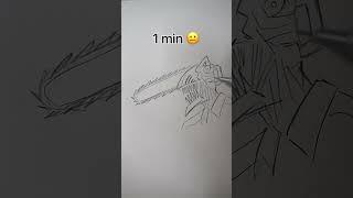 How to Draw Chainsaw Man in 10sec 10mins 10hrs #shorts