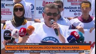 Bursa İl Milli Eğitim Müdürlüğü basın açıklaması