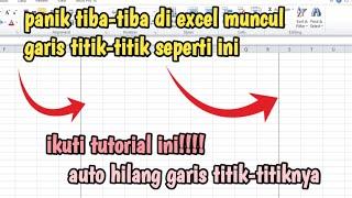 CARA MENGHILANGKAN GARIS TITIK-TITK DI EXCEL