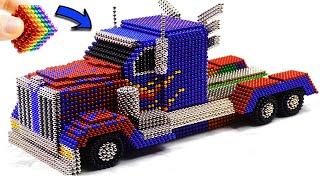 DIY - How To Make Transformers Optimus Prime Truck Using Magnetic Balls ASMR - Haeon Magnet 해온 4K