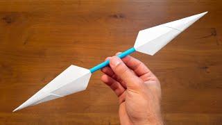 How To Make a Paper Kunai Double Edged - Ninja Origami