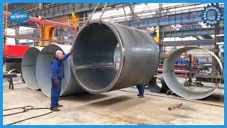 How To Produce GIANT GEAR By Heavy-duty Equipment CNC Machine Hammer Forging Press Bending Roller