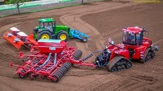 RC Tractors John Deere Case and Fendt at work Siku Farmland in Neumünster Germany.