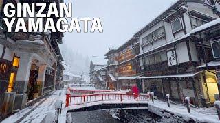 【4K】Walking Ginzan Onsen in the Snow Yamagata  JAPAN 2024