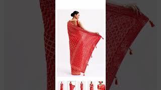 Red Bandhani Iconic Saree ️l#saree #treditional #classic #bandhanisaree #bandhani #craft