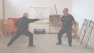 Fencing with cane - walking stick. Nova Scrimia