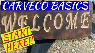 How to Get started in Carveco with a welcome sign