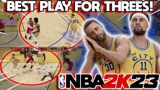 This is the BEST PLAY for WIDE OPEN THREES in NBA 2K23 *FULL TUTORIAL* Money Plays