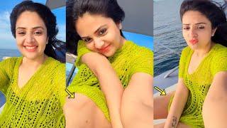 శ్రీముఖి అందాలు Anchor Sreemukhi Latest STUNNING Looks at Enjoying her vacation in Goa  viral 