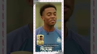 Joe Willock reacts to his FIFA 22 pass rating 