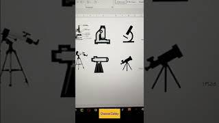 Cara Membuat Gambar Ikon Mikroskop dan Teropong Bintang di Microsoft Word By Channel Zahby