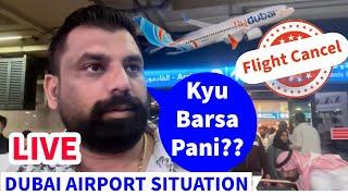 DUBAI AIRPORT TODAY I FLIGHTS UPDATE II दुबई फ्लाइट कब चालू होगा? مطار دبي Mandir Ki Wjh se Hua?