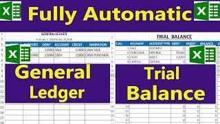 Fully automatic General Ledger and Trial Balance in Excel by learning center