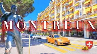 SWITZERLAND MONTREUX  Beauty of Montreuxs Promenade of Lake Geneva Walking tour 4K