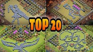 TOP 20Troll base of Th13All time FUN BASES of th13 with LINKS #CoC#trollbase#funny#th13#baselink