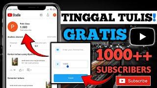 1 Hari 1000 Subscribers  CARA MENAMBAH SUBSCRIBERS YOUTUBE GRATIS 2024