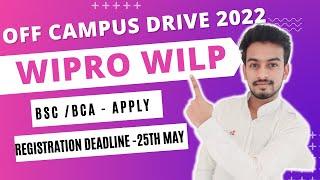 Wipro Wilp Hiring 2022  Latest Off Campus Drive  Fresher  Jobs  Apply now  Registration  Alert