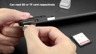 JJC CR-SDMSD1 Card Reader fits SD SDHCSDXC and Micro SD SDHCSDXC cards