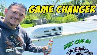 TRIP PREP Part 2  How to Install a Roof Top Air Conditioner in your Enclosed Trailer New Generator