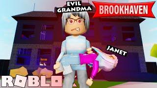 Janet Gets Adopted by Evil Grandma in Brookhaven  Roblox