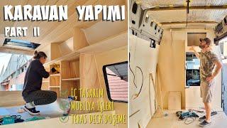 KARAVAN YAPIMI  Panelvan iç tasarımı mobilya işleri ve teras deck döşeme  Part 2