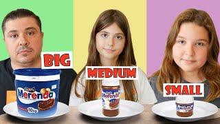 ΜΕΓΑΛΟ vs ΜΕΣΑΙΟ vs ΜΙΚΡΟ CHALLENGE    BIG vs MEDIUM vs SMALL food   ARTEMI STAR