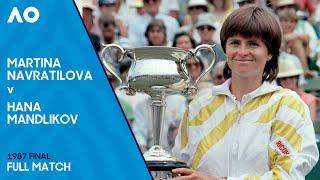 Martina Navratilova v Hana Mandlikov Full Match  Australian Open 1987 Final