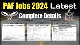 PAF Jobs 2024  GDPADAEA&SDLogistics Branch