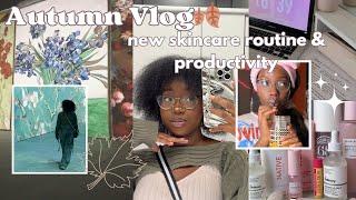 Autumn Vlog  new skincare routine night care routine day in my life language studying