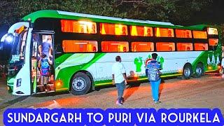 Osrtc Jagannath Sleeper Volvo 9600s Bus  Sundargarh to Puri Via Rourkela Volvo Bus 