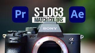 How to MATCH S-Log3 Colors Between PREMIERE PRO and AFTER EFFECTS When Replacing With AE Comp